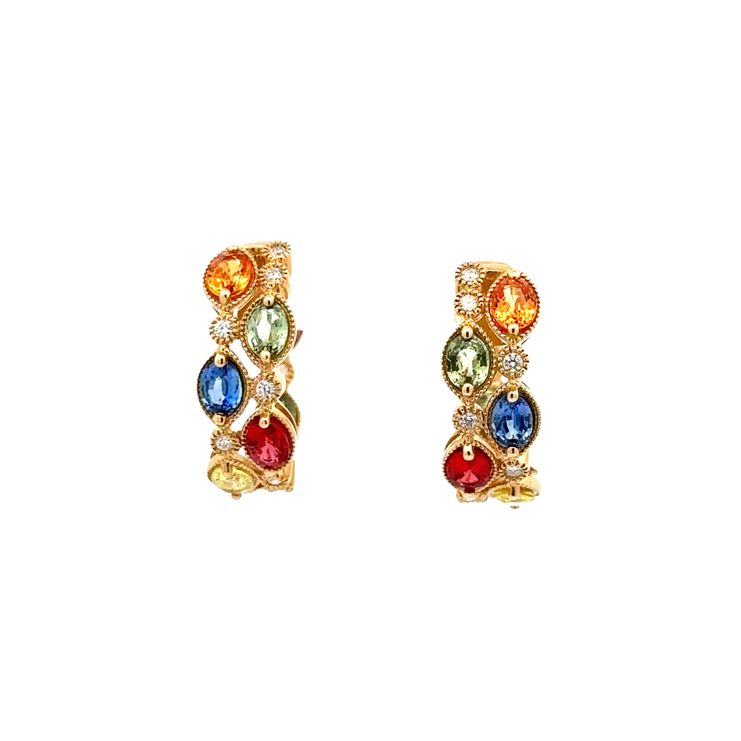 Multicolor on sale diamond earrings